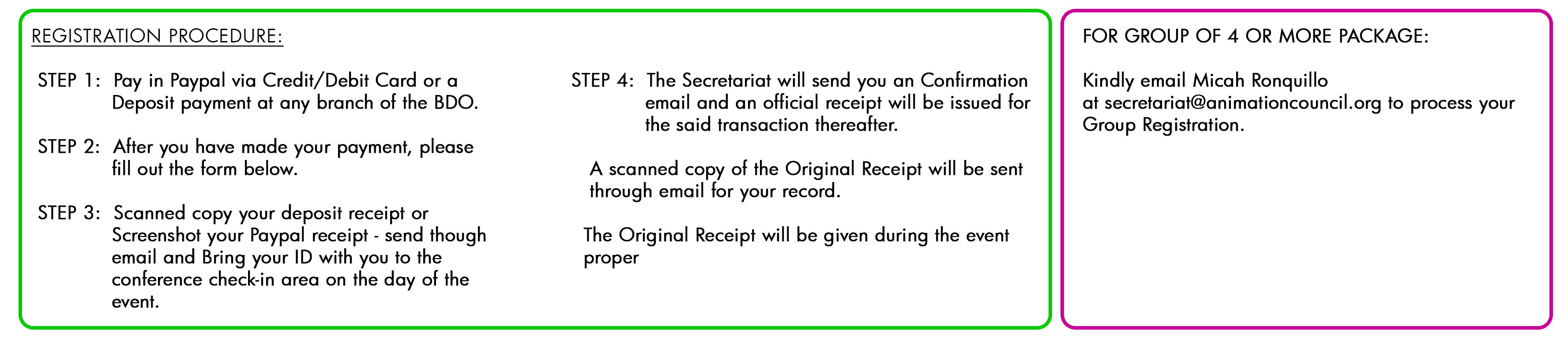 Registration Procedure